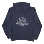 CARHARTT Mens Navy Pullover Hoodie L HammerTime Construction Print Workwear Zip