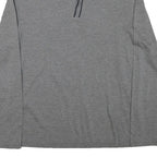 LACOSTE Mens Grey Long Sleeve Plain Polo Shirt L Cotton Blend Classic Fit
