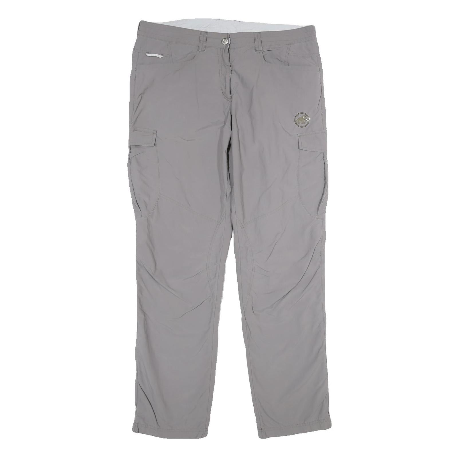MAMMUT Womens Polyamide Grey Regular Straight Trousers W34 L34 Outdoor Hiking