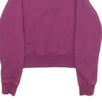 CHAMPION Womens Purple 1/4 Zip XS Cotton Sweatshirt Logo Sleeve Varsity Style