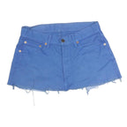 LEVI'S Womens Blue Cotton Blend Mini Skirt Frayed Hem Classic Denim Style M