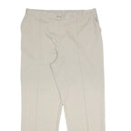 M&S Womens Regular Fit Beige Polyester Trousers W36 L29 Zip Closure Straight Leg