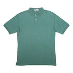 FILA Mens Green Short Sleeve Plain Cotton Polo Shirt L Casual Classic