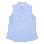 CARHARTT Womens Plain Shirt Blue Sleeveless L