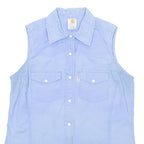 CARHARTT Womens Plain Shirt Blue Sleeveless L