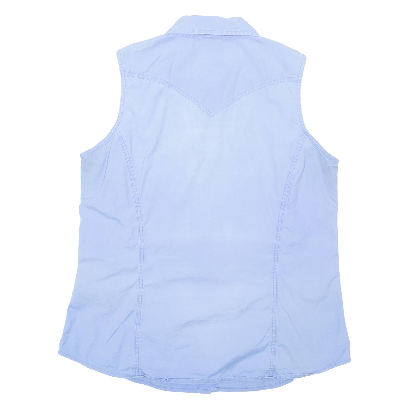 CARHARTT Womens Plain Shirt Blue Sleeveless L