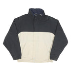 NAUTICA Mens Black & Cream Colourblock Jacket 2XL Polyester Blend Zip