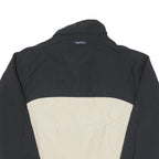 NAUTICA Mens Black & Cream Colourblock Jacket 2XL Polyester Blend Zip