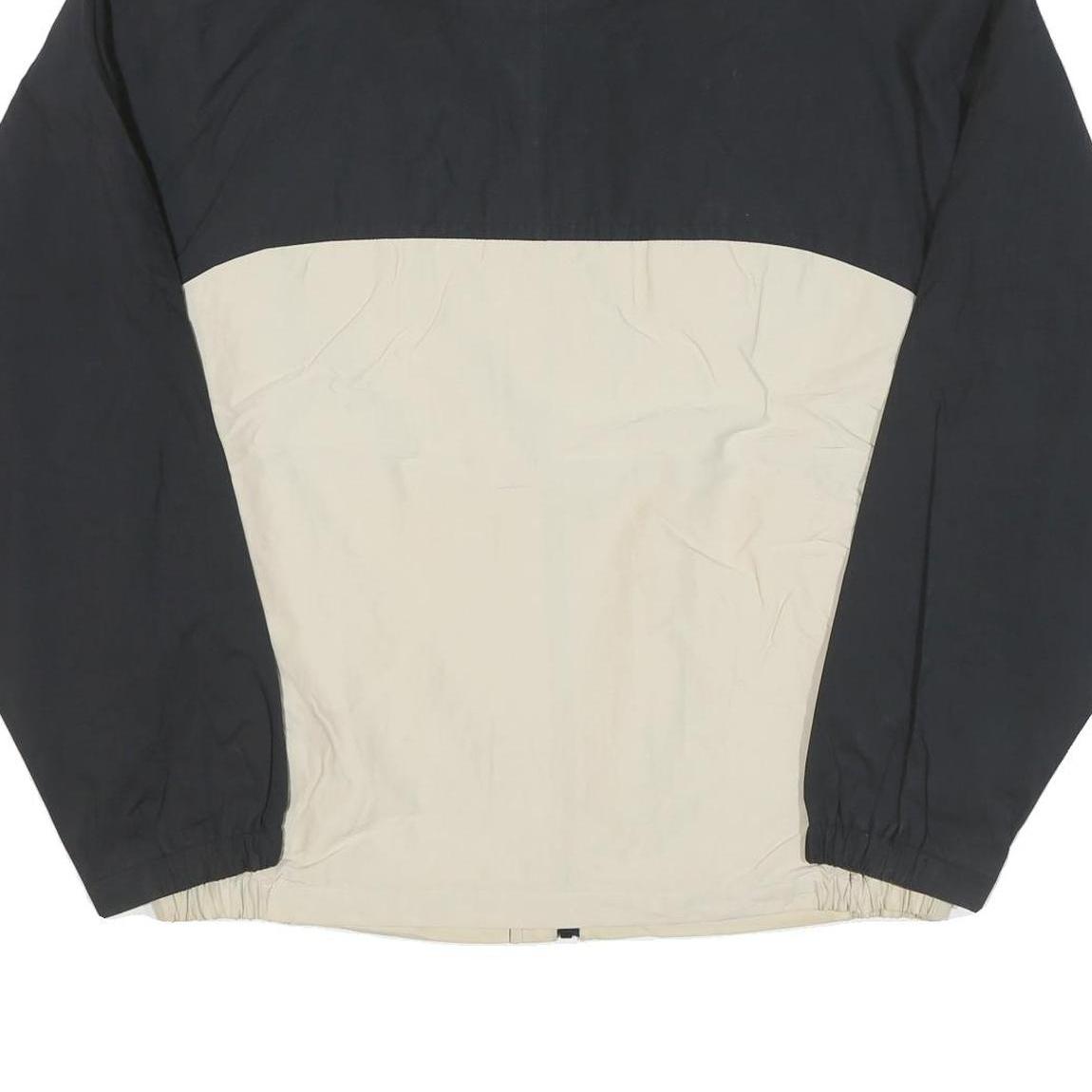 NAUTICA Mens Black & Cream Colourblock Jacket 2XL Polyester Blend Zip