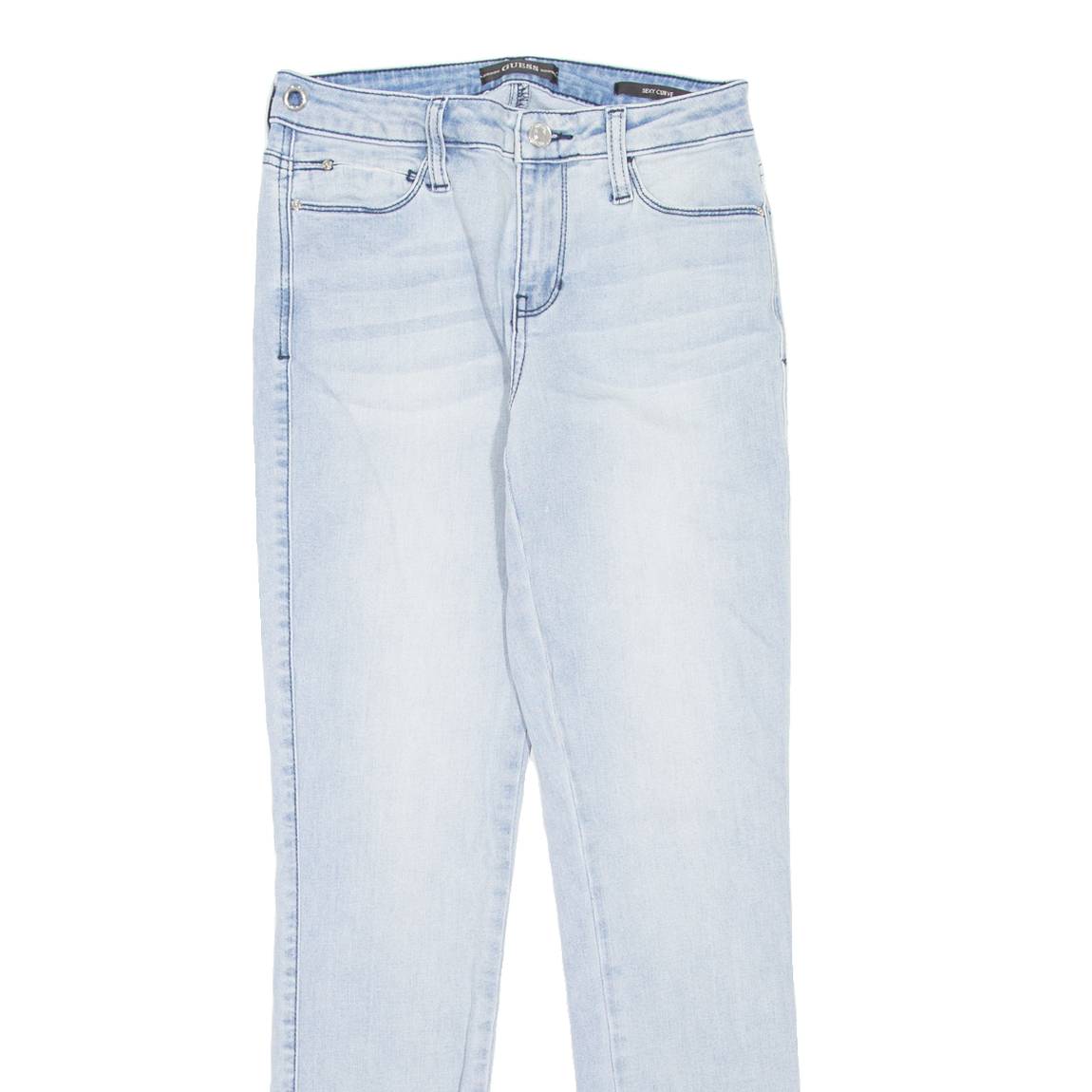 GUESS Sexy Curve Womens Jeans Blue Slim Skinny Stone Wash W26 L29
