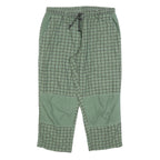 EAST COAST Mens Cotton Blend Green Check Relaxed Trousers W32 L24 Toggle Closure