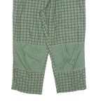 EAST COAST Mens Cotton Blend Green Check Relaxed Trousers W32 L24 Toggle Closure