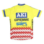 NALINI Mens Yellow Blue Cycling Jersey XL Short Sleeve Half Zip Race Wear