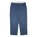 DICKIES Mens Cotton Blend Blue Relaxed Straight Trousers W38 L29 Workwear Casual