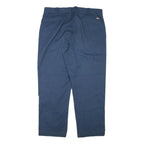DICKIES Mens Cotton Blend Blue Relaxed Straight Trousers W38 L29 Workwear Casual