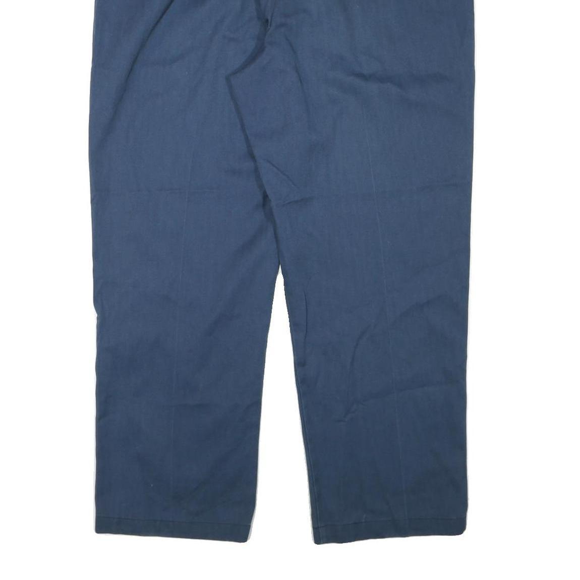 DICKIES Mens Cotton Blend Blue Relaxed Straight Trousers W38 L29 Workwear Casual