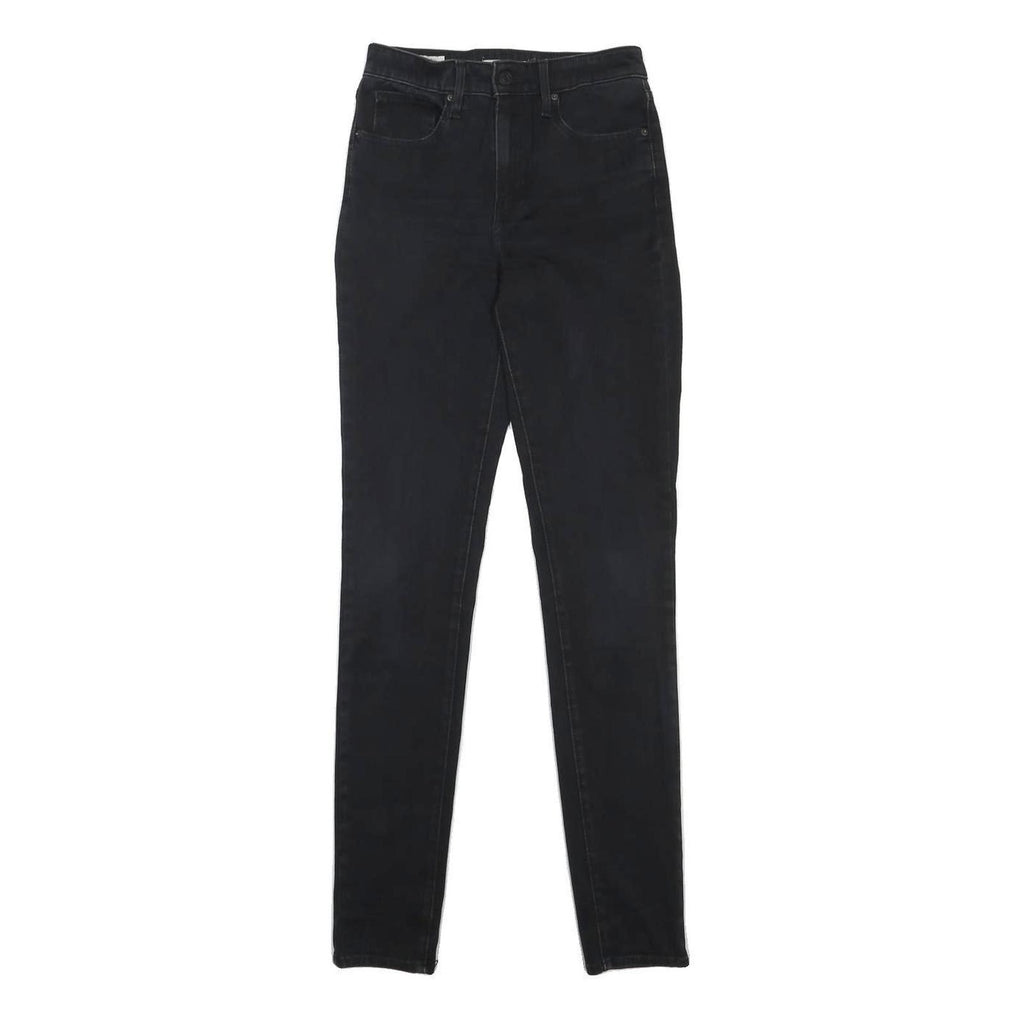 LEVI'S 721 Womens Jeans Black Slim Skinny Denim Medium W27 L34 Stretch Cotton