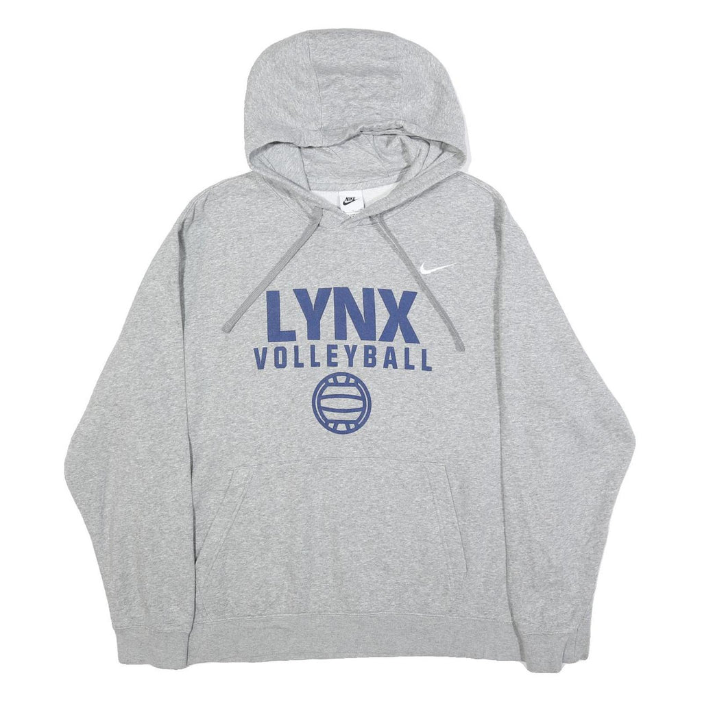 NIKE Mens Grey Lynx Volleyball Pullover Hoodie XL Cotton Blend Sportswear