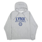 NIKE Mens Grey Lynx Volleyball Pullover Hoodie XL Cotton Blend Sportswear