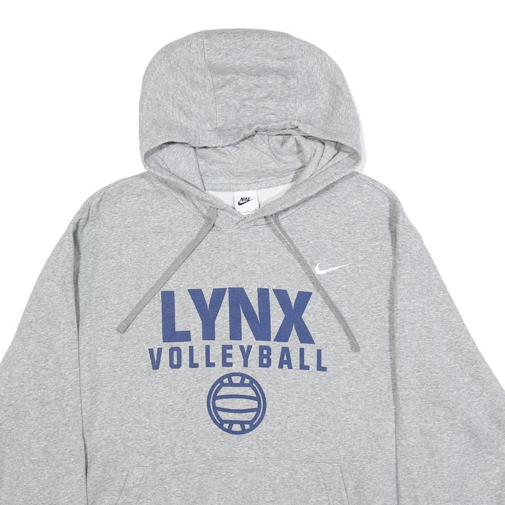 NIKE Mens Grey Lynx Volleyball Pullover Hoodie XL Cotton Blend Sportswear