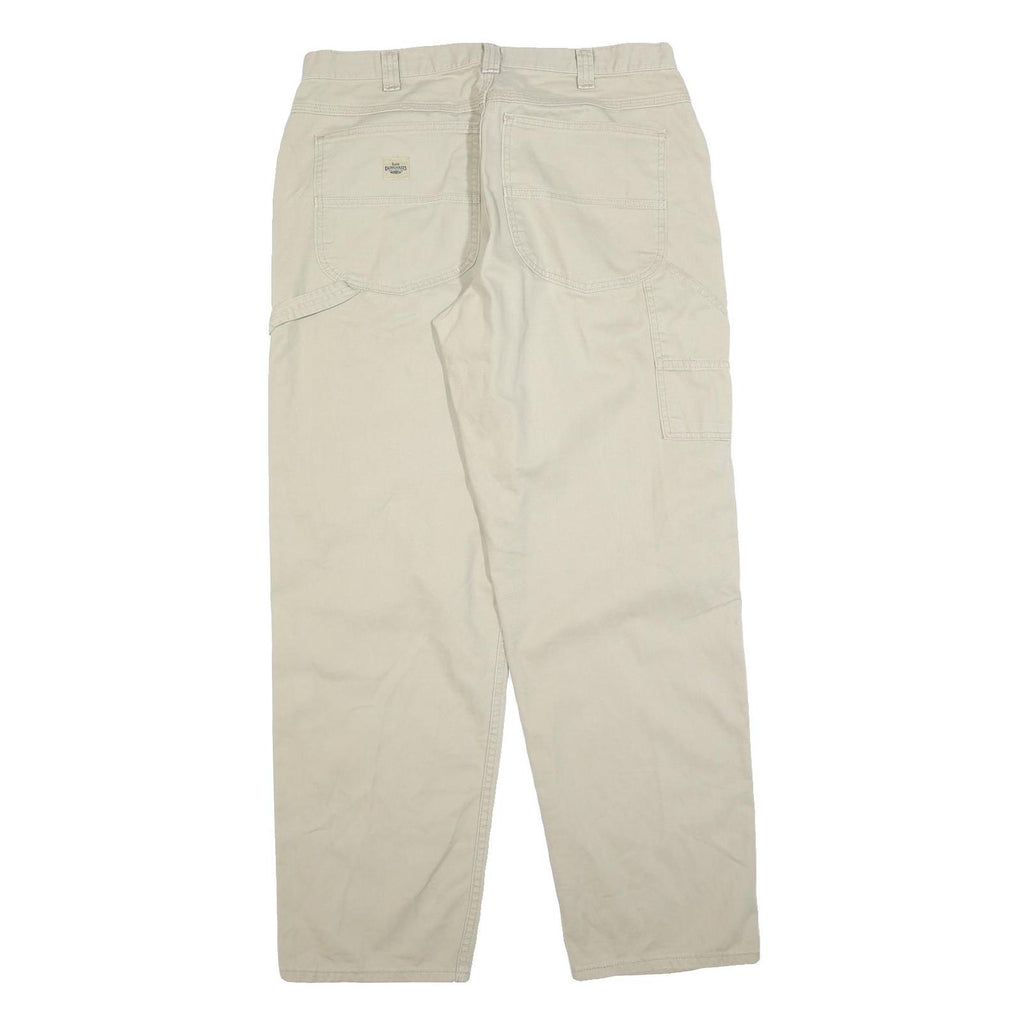 LEE Mens Regular Beige Cotton Blend Trousers W36 L31 Casual Zip Closure