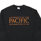CHAMPION Mens Black University Of The Pacific Crew Neck L Cotton Sweatshirt