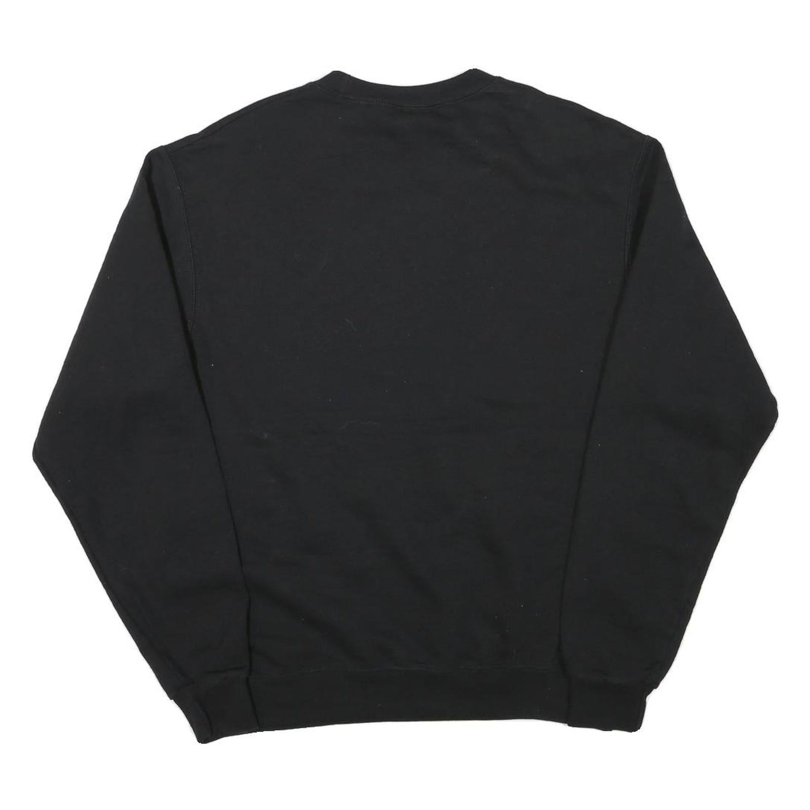CHAMPION Mens Black University Of The Pacific Crew Neck L Cotton Sweatshirt