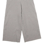 SANS SOUCI Womens Polyester Blend Brown & Cream Checked Regular Wide-Leg