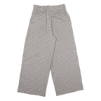 SANS SOUCI Womens Polyester Blend Brown & Cream Checked Regular Wide-Leg