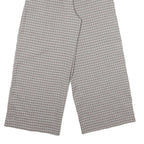 SANS SOUCI Womens Polyester Blend Brown & Cream Checked Regular Wide-Leg