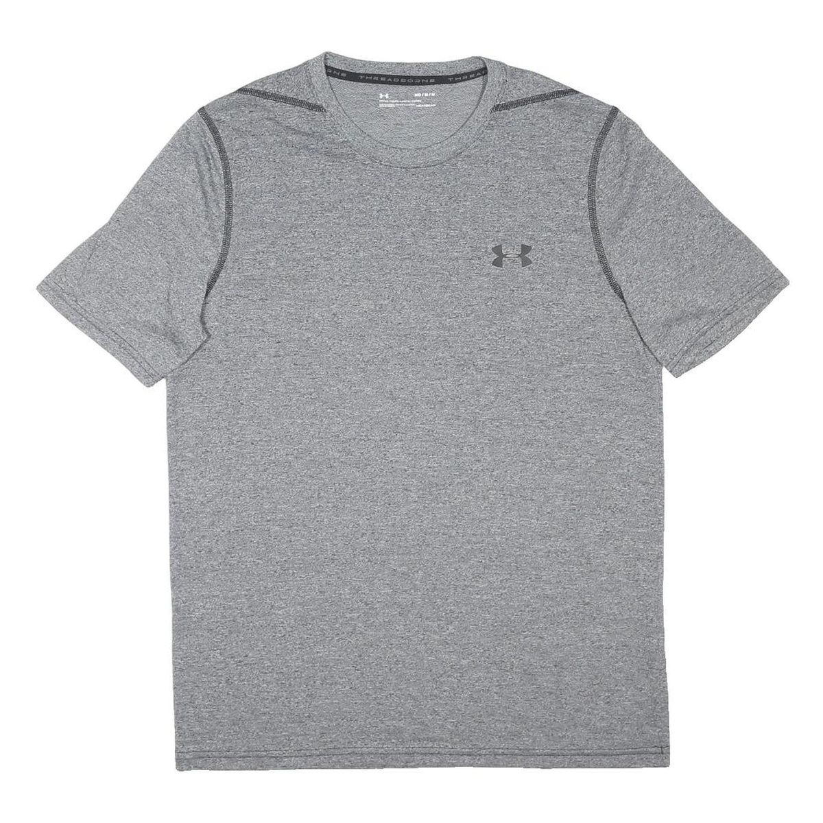 UNDER ARMOUR Mens Grey Athletic T-Shirt M Short Sleeve Crew Neck Performance