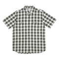 CARHARTT Mens Green & White Check Shirt M Cotton Casual Button-Down Short Sleeve