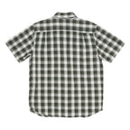 CARHARTT Mens Green & White Check Shirt M Cotton Casual Button-Down Short Sleeve