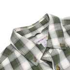 CARHARTT Mens Green & White Check Shirt M Cotton Casual Button-Down Short Sleeve