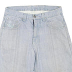 TOWNZ CLOTHING Mens Light Blue Denim Casual Shorts M W34 Relaxed Fit Pocketed
