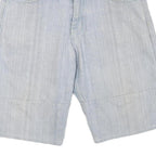 TOWNZ CLOTHING Mens Light Blue Denim Casual Shorts M W34 Relaxed Fit Pocketed