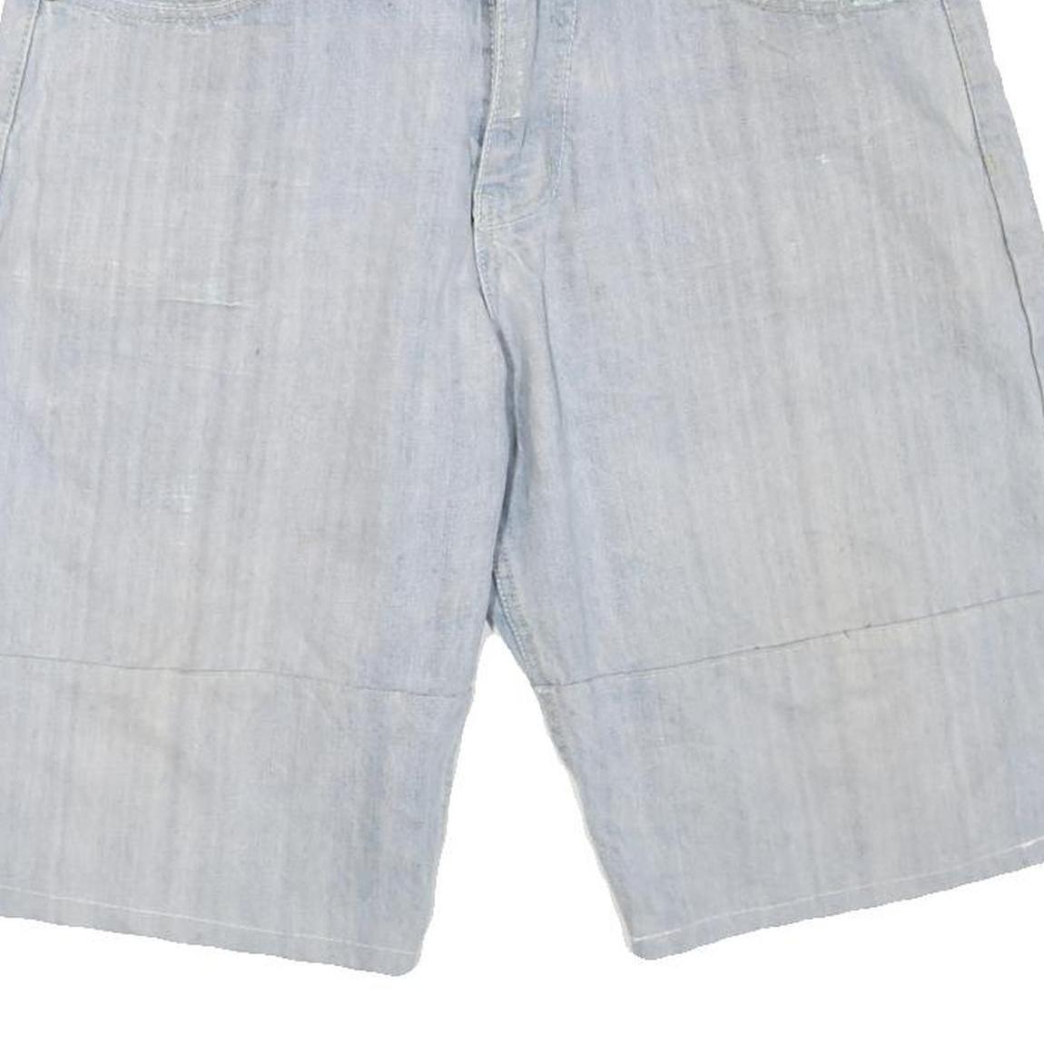 TOWNZ CLOTHING Mens Light Blue Denim Casual Shorts M W34 Relaxed Fit Pocketed