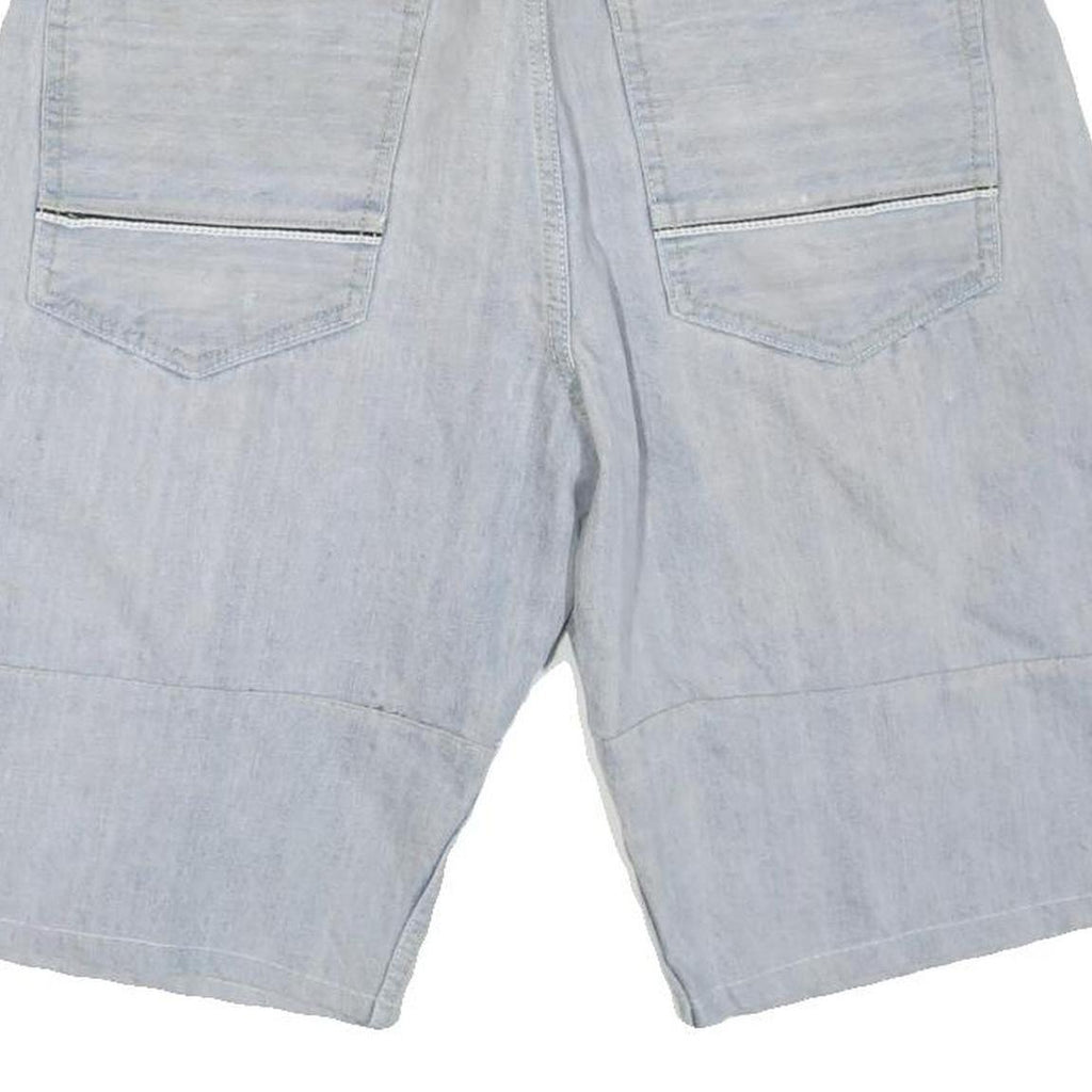 TOWNZ CLOTHING Mens Light Blue Denim Casual Shorts M W34 Relaxed Fit Pocketed