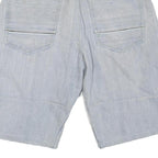 TOWNZ CLOTHING Mens Light Blue Denim Casual Shorts M W34 Relaxed Fit Pocketed