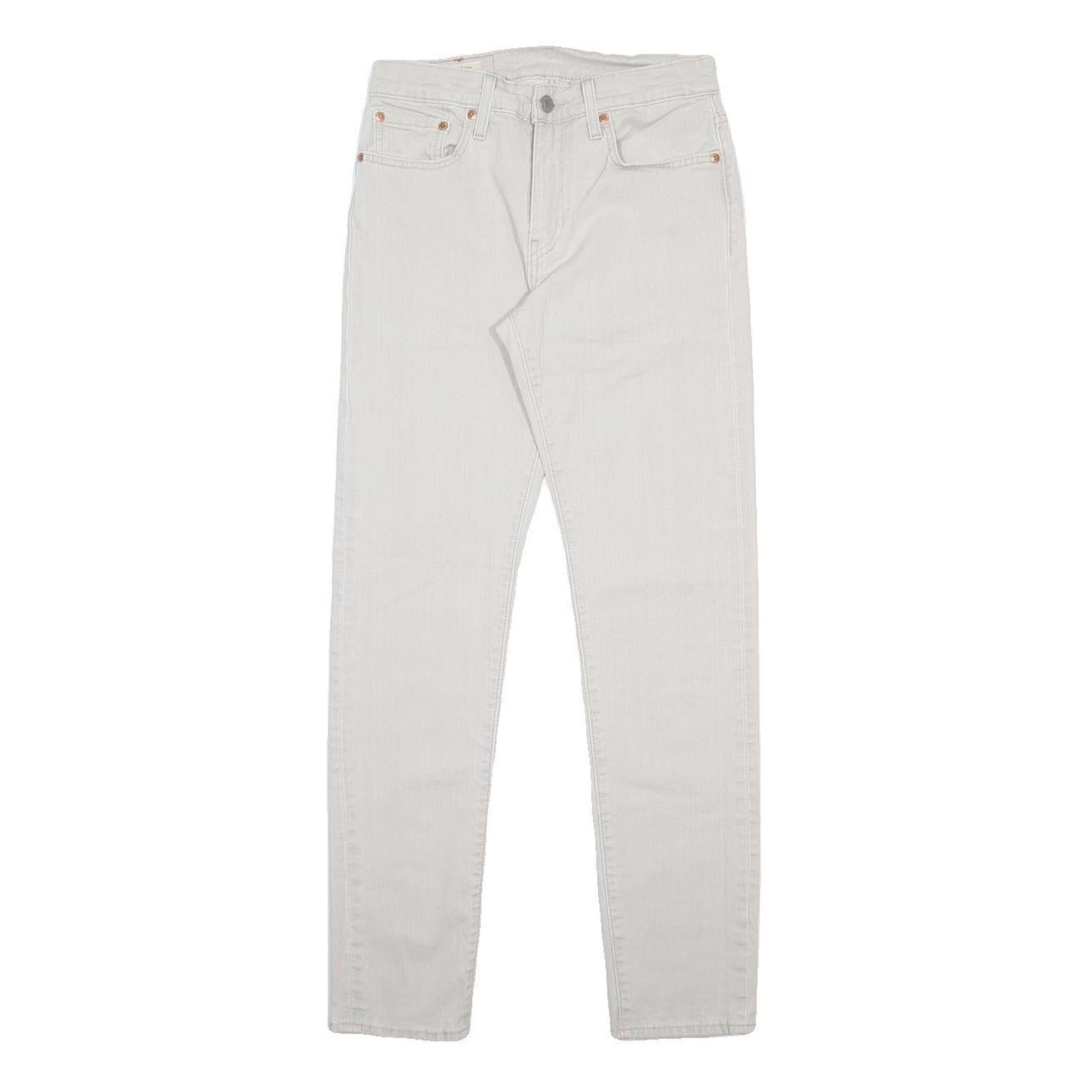 LEVI'S 512 BIG E Mens Jeans White Slim Skinny Denim Light W28 L29 Cotton Blend
