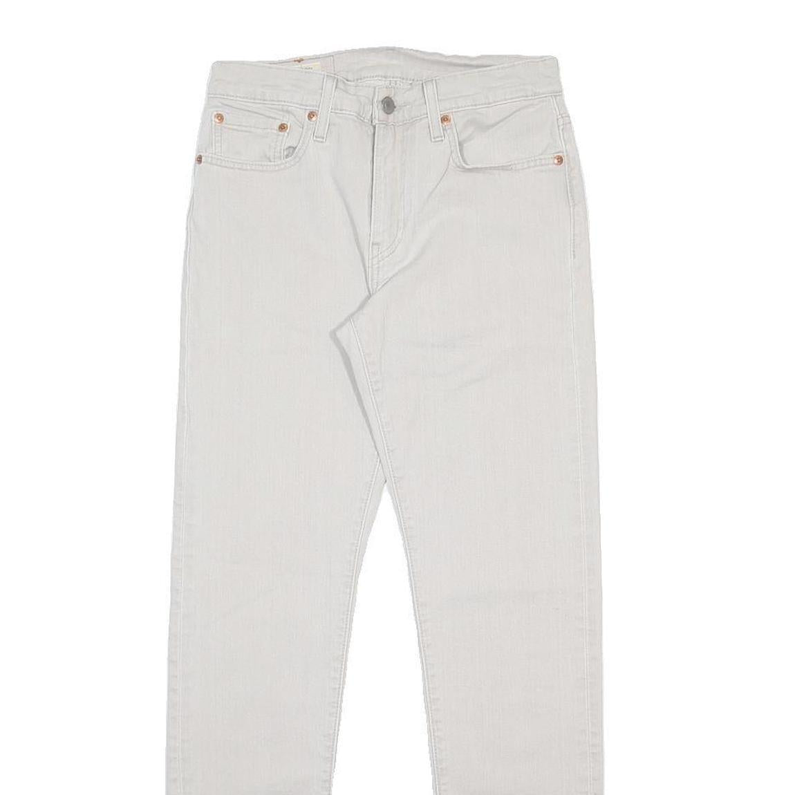 LEVI'S 512 BIG E Mens Jeans White Slim Skinny Denim Light W28 L29 Cotton Blend