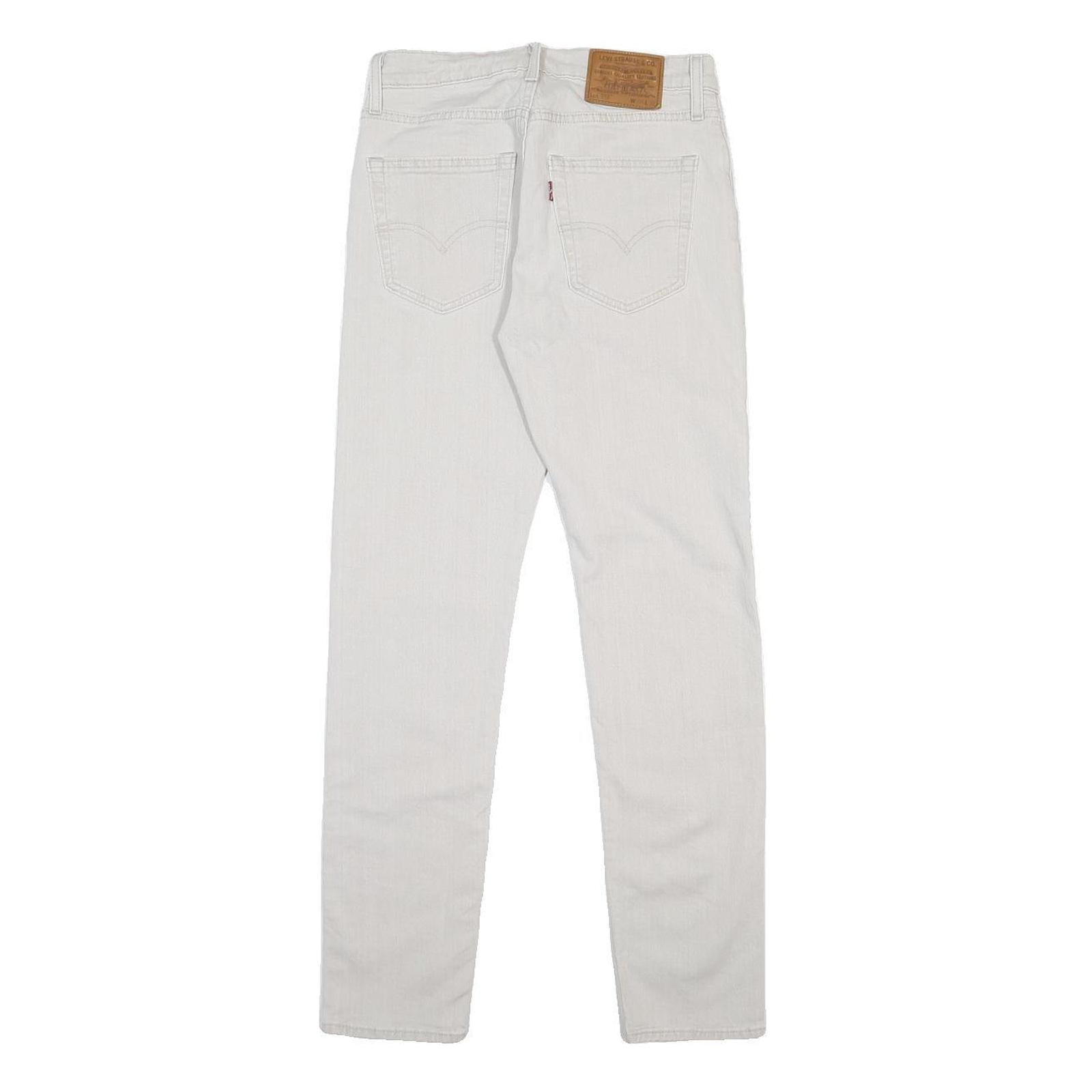 LEVI'S 512 BIG E Mens Jeans White Slim Skinny Denim Light W28 L29 Cotton Blend