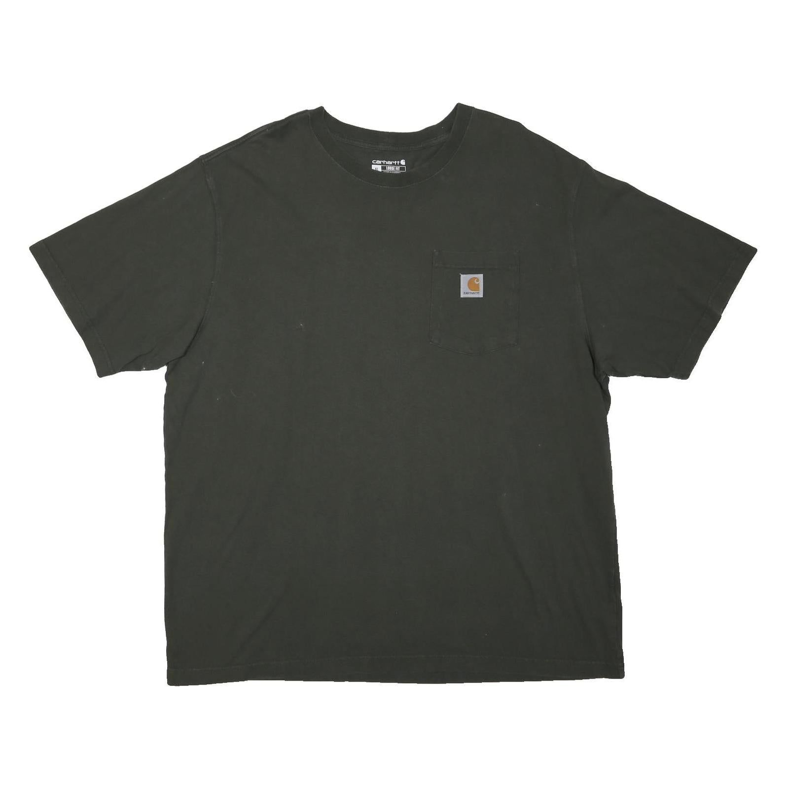 CARHARTT Mens Black Pocket T-Shirt XL Short Sleeve Crew Neck Classic Cotton
