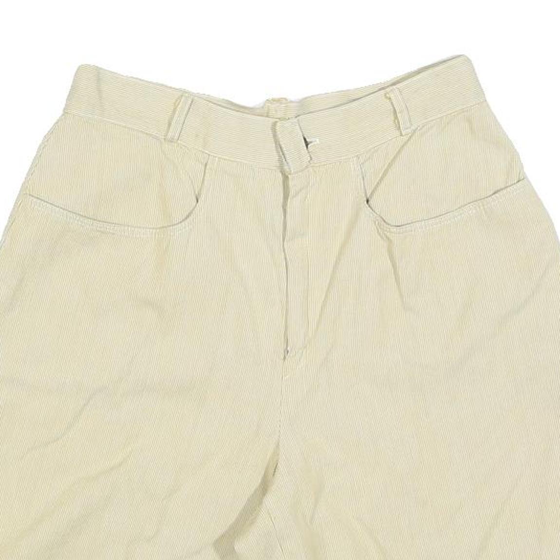 Womens Beige Casual Cotton Blend Shorts XS W26 Relaxed Fit Plain Style