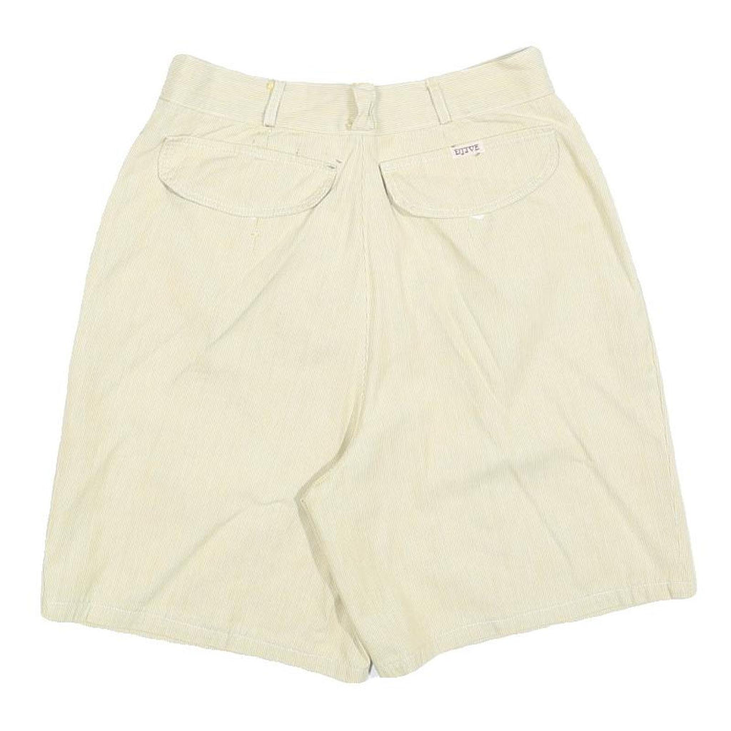 Womens Beige Casual Cotton Blend Shorts XS W26 Relaxed Fit Plain Style