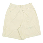 Womens Beige Casual Cotton Blend Shorts XS W26 Relaxed Fit Plain Style
