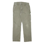 CARHARTT Mens Cotton Blend Beige Workwear Regular Straight Trousers W31 L31