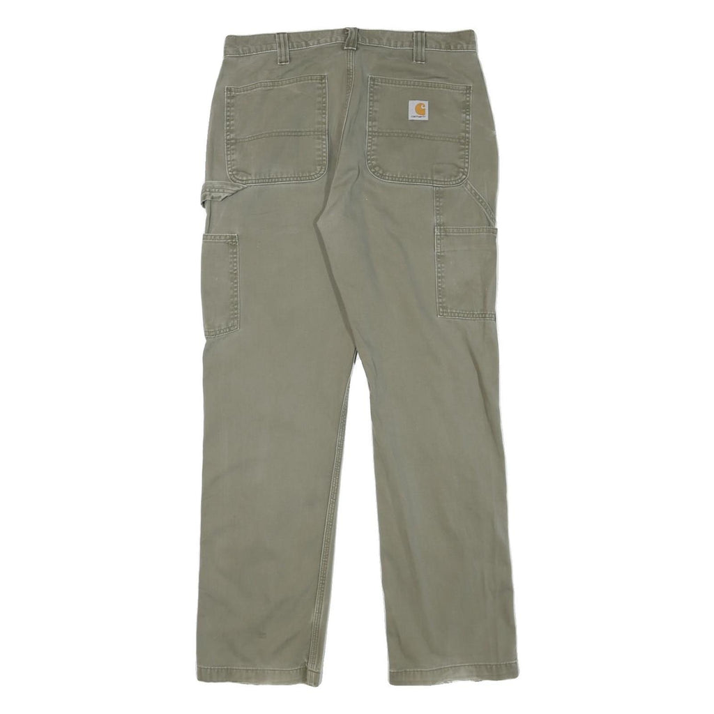 CARHARTT Mens Cotton Blend Beige Workwear Regular Straight Trousers W31 L31