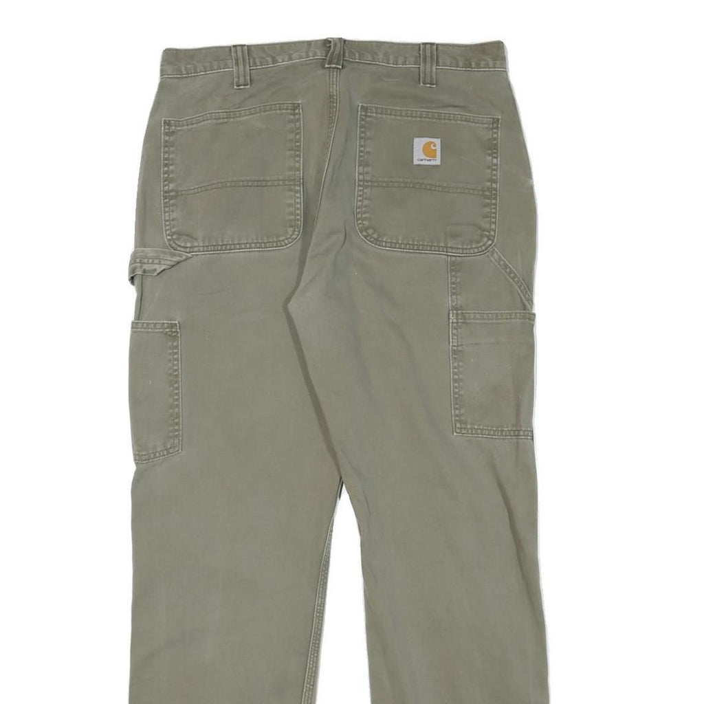 CARHARTT Mens Cotton Blend Beige Workwear Regular Straight Trousers W31 L31