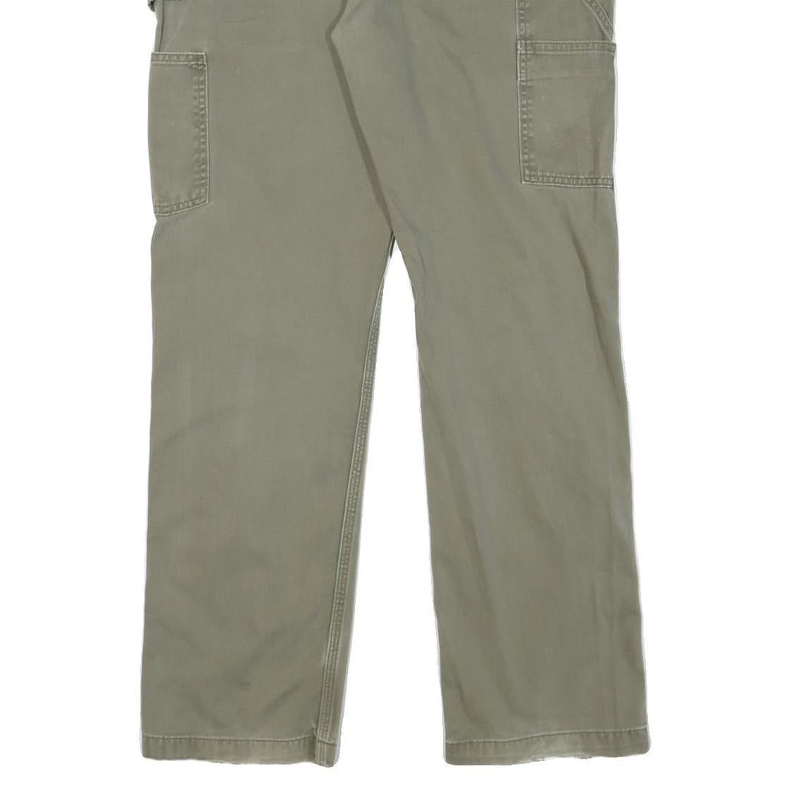 CARHARTT Mens Cotton Blend Beige Workwear Regular Straight Trousers W31 L31